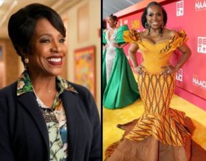 best dressed celebrities, american actress sheryl lee rocks ghana's kente at 2023 naacp